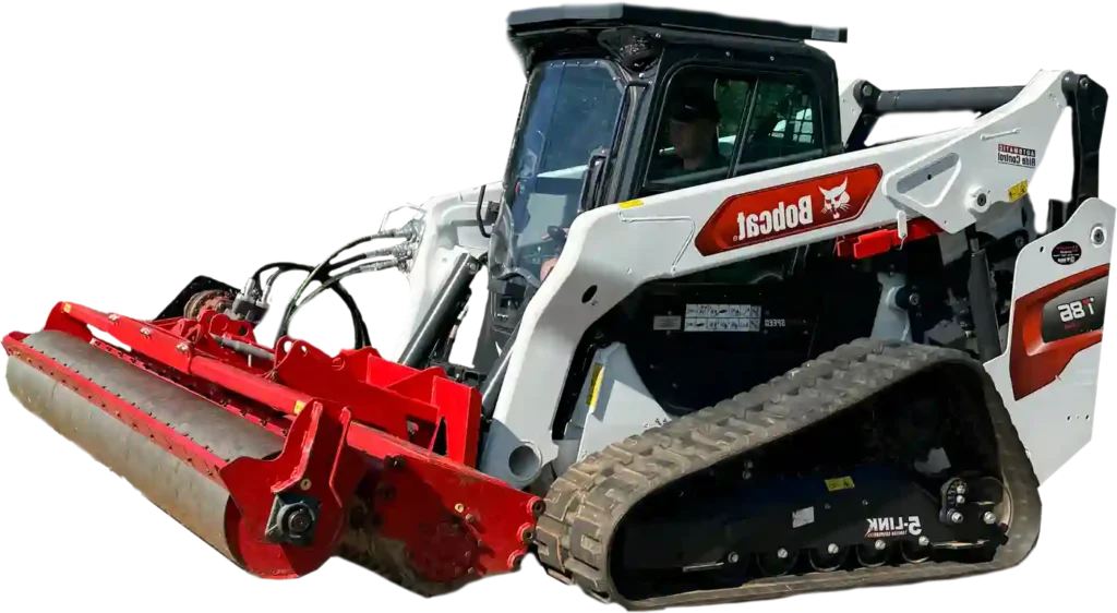 Coneteks Subsoil Mulcher connected to Bobcat