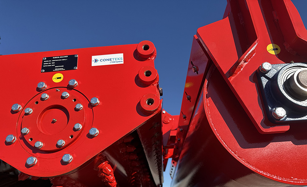 closeup side view Coneteks Subsoil Mulcher closeup side view Coneteks Subsoil Mulcher