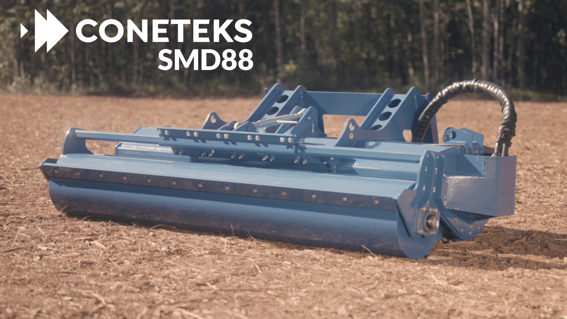 Coneteks SMD88 direct drive subsoil mulcher with reinforced frame, delivering powerful vegetation control.